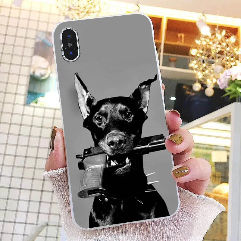Чехол Doberman для телефона с изображением собаки iphone 13 Pro Max 12 mini 12Pro SE2 11 11Pro XS MAX XR 7 8 Plus