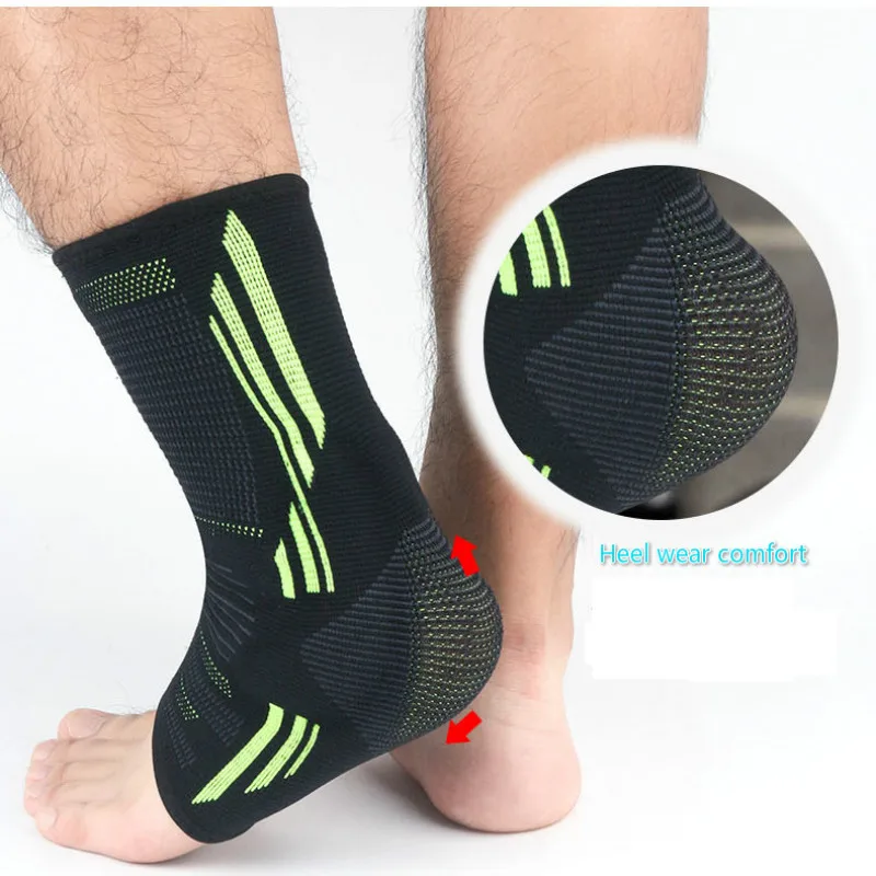 1 шт. компрессионный спортивный фиксатор голеностопа с силиконовой подкладкой