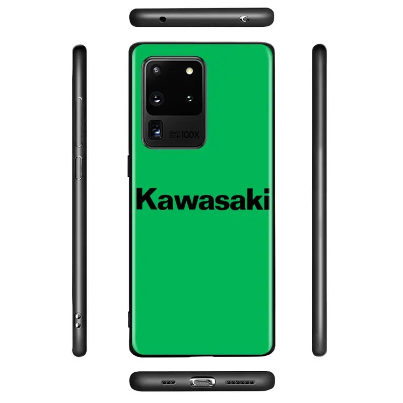

Kawasaki Motors For Samsung A01 02 02S 11 12 21 21S 22 31 32 41 42 51 72 S20 Ultra Plus 4G 5G Black Soft phone Case