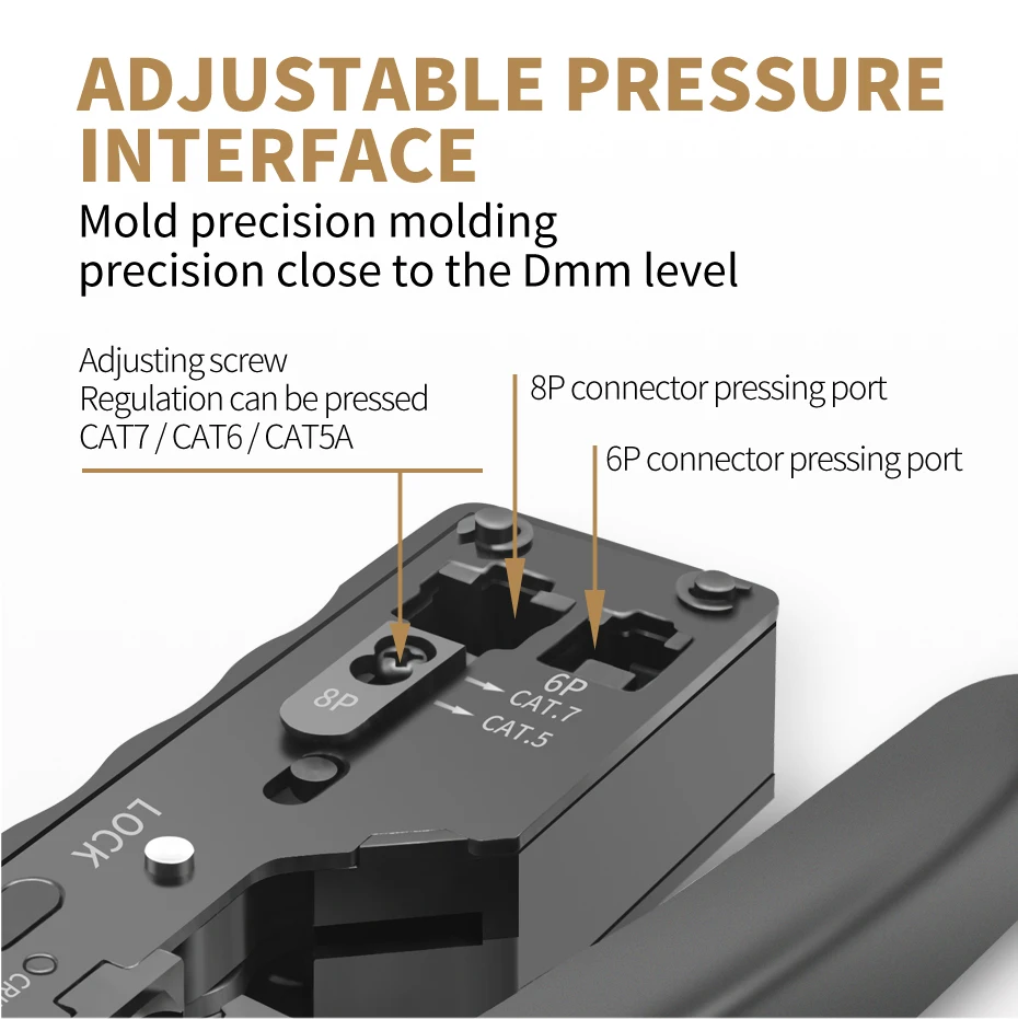 

Cat7, cat8 tail clip rj45 connector crimping pliers cat5e, cat6 cable clamp rj11 6p telephone line clamp pliers