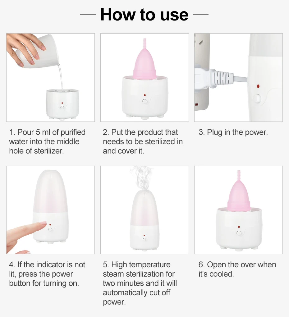 Женская силиконовая менструальная чаша паровой стерилизатор Гигиеническая