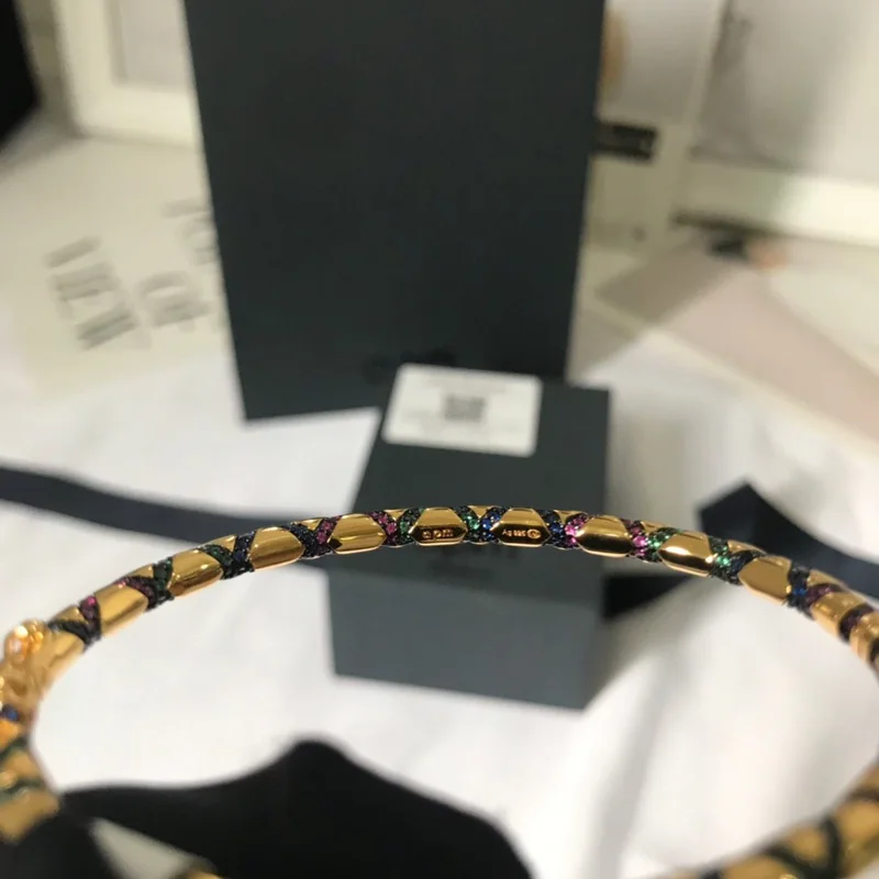 Модные амулеты копия 1:1 Желтый Многоцветный этнический браслет с крестами