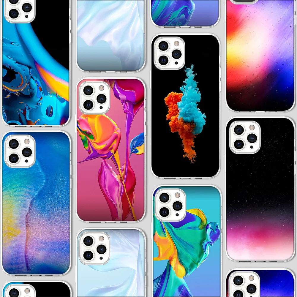 

ciciber Funda Case for Iphone 12 Case for IPhone 12 11 Pro XR 7 X XS Max Mini 8 6 6S Plus 5 SE 2020 Silicone Fashion Color Lines