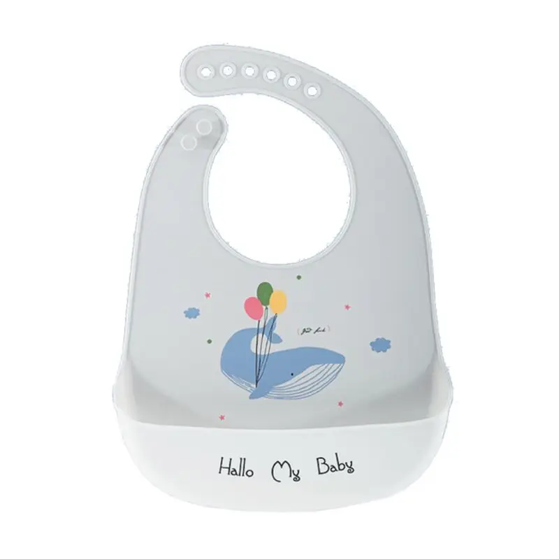

2020 New 2020 Baby Waterproof Silicone Bib Newborn Cartoon Aprons Adjustable Baby Bandana