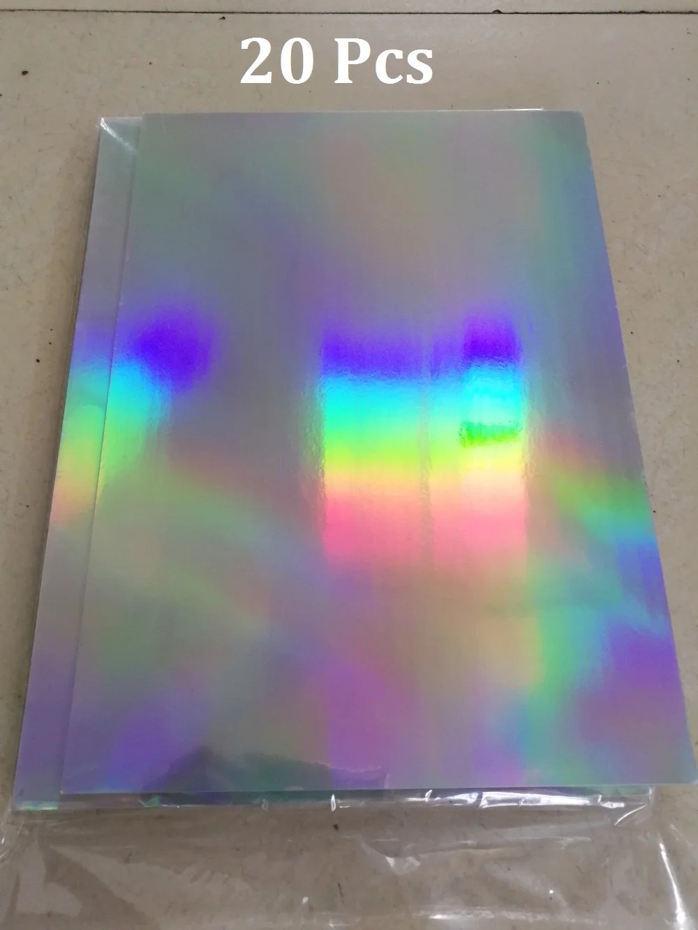 20 шт односторонний голографическая радужные серебряные блестящие 250gsm картон