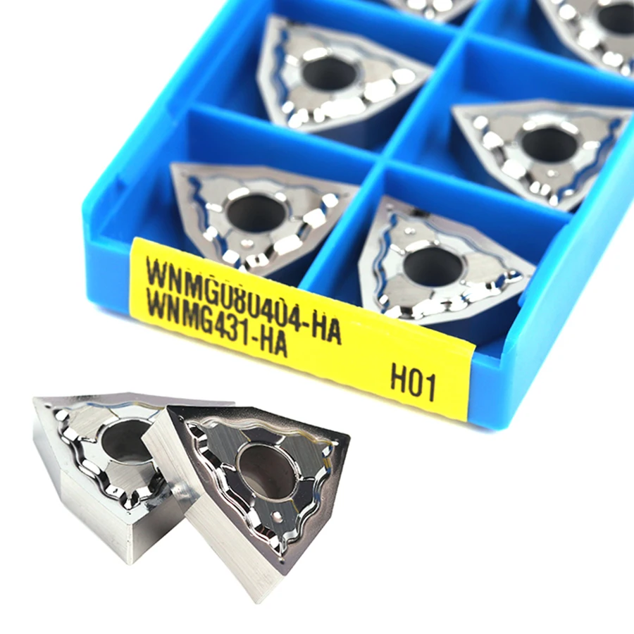 

10pcs WNMG080404 HA H01 WNMG080408 HA H01 KORLOY Inserts External Turning Tool Carbide CNC Insert Lathe Tool For copper aluminum