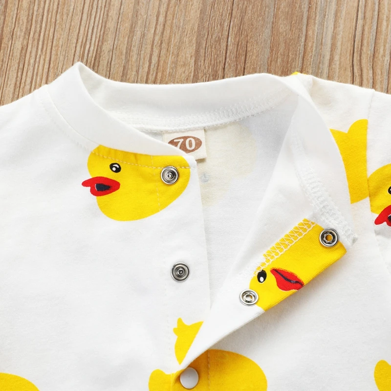 Комбинезон с рисунком для маленьких мальчиков и девочек новорожденных