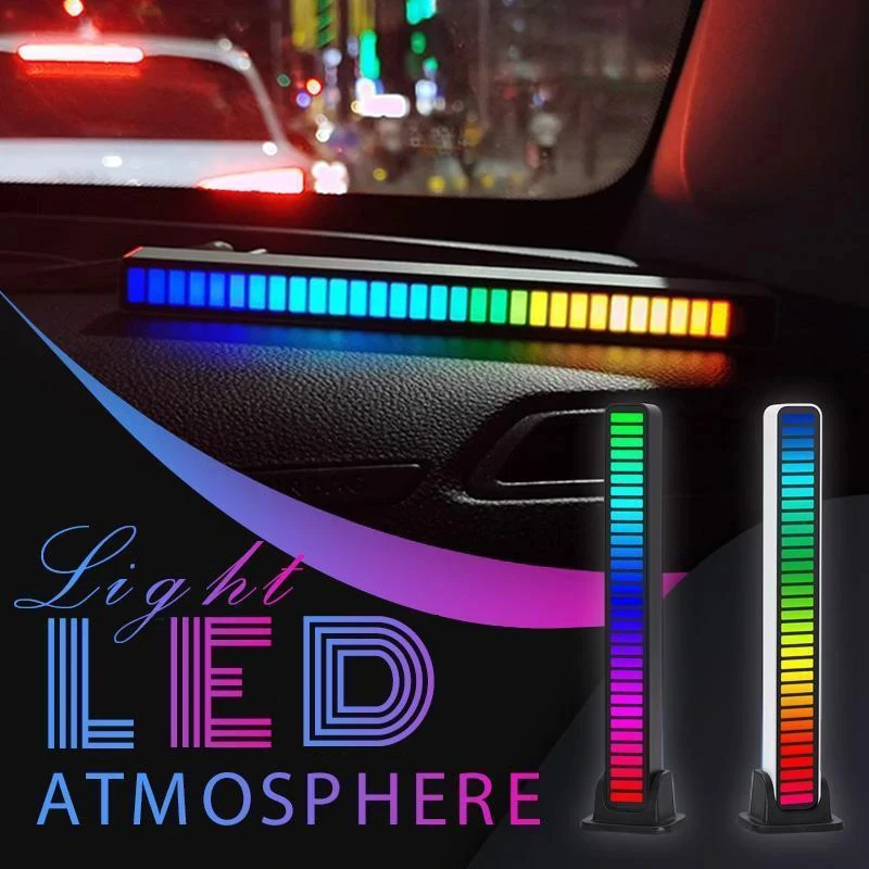 

RGB-светильник с функцией распознавания ритма, Звуковое управление, светодиодный светильник, цветной, Type C, светодиодный заряжаемая светодио...