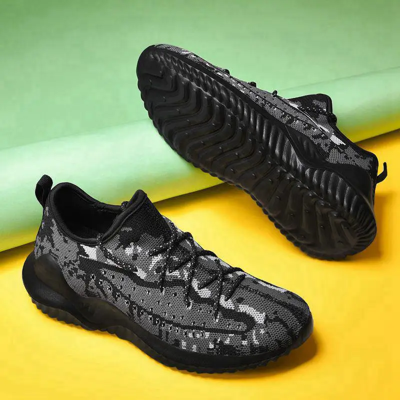 

Sneakers For Men Man Shoes Casual Men Solid White Fashion Knitting Sport Men's Summer Sneakers Fashionable Sports