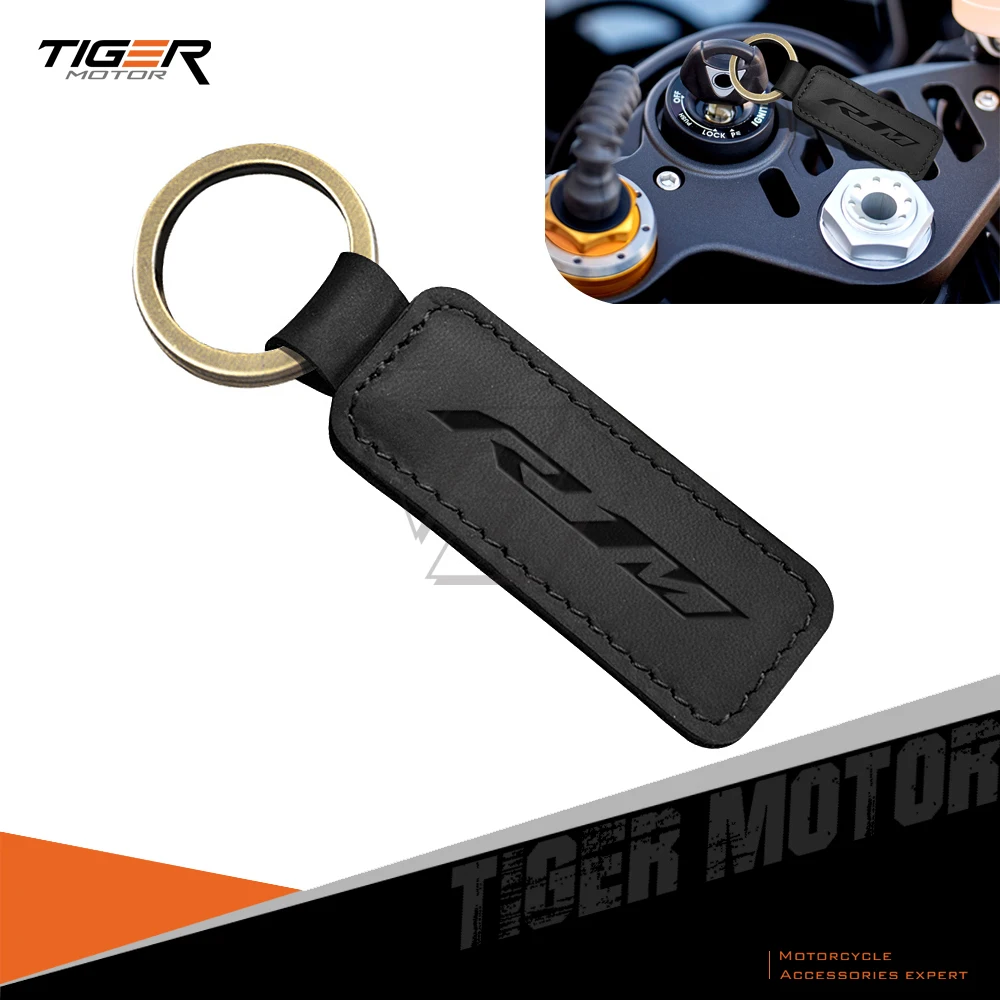 

Motorcycle Cowhide Keychain Key Ring Case for Yamaha YZF-R1M R1M Key
