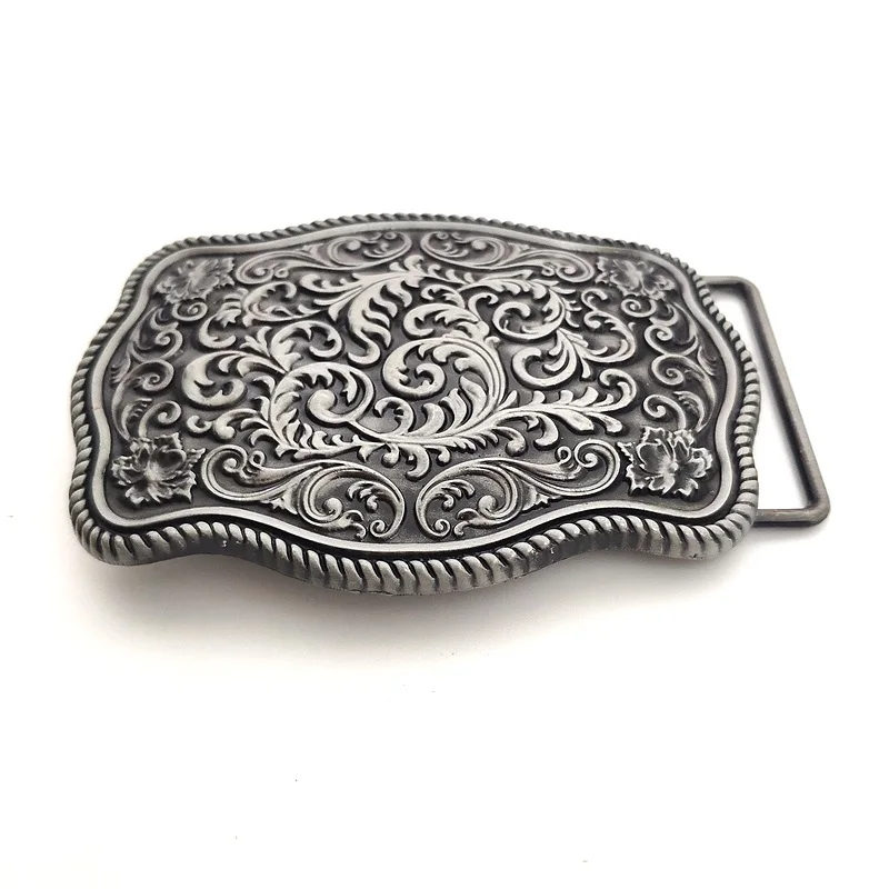Ковбойская металлическая Цветочная пряжка для ремня в западном стиле мужские