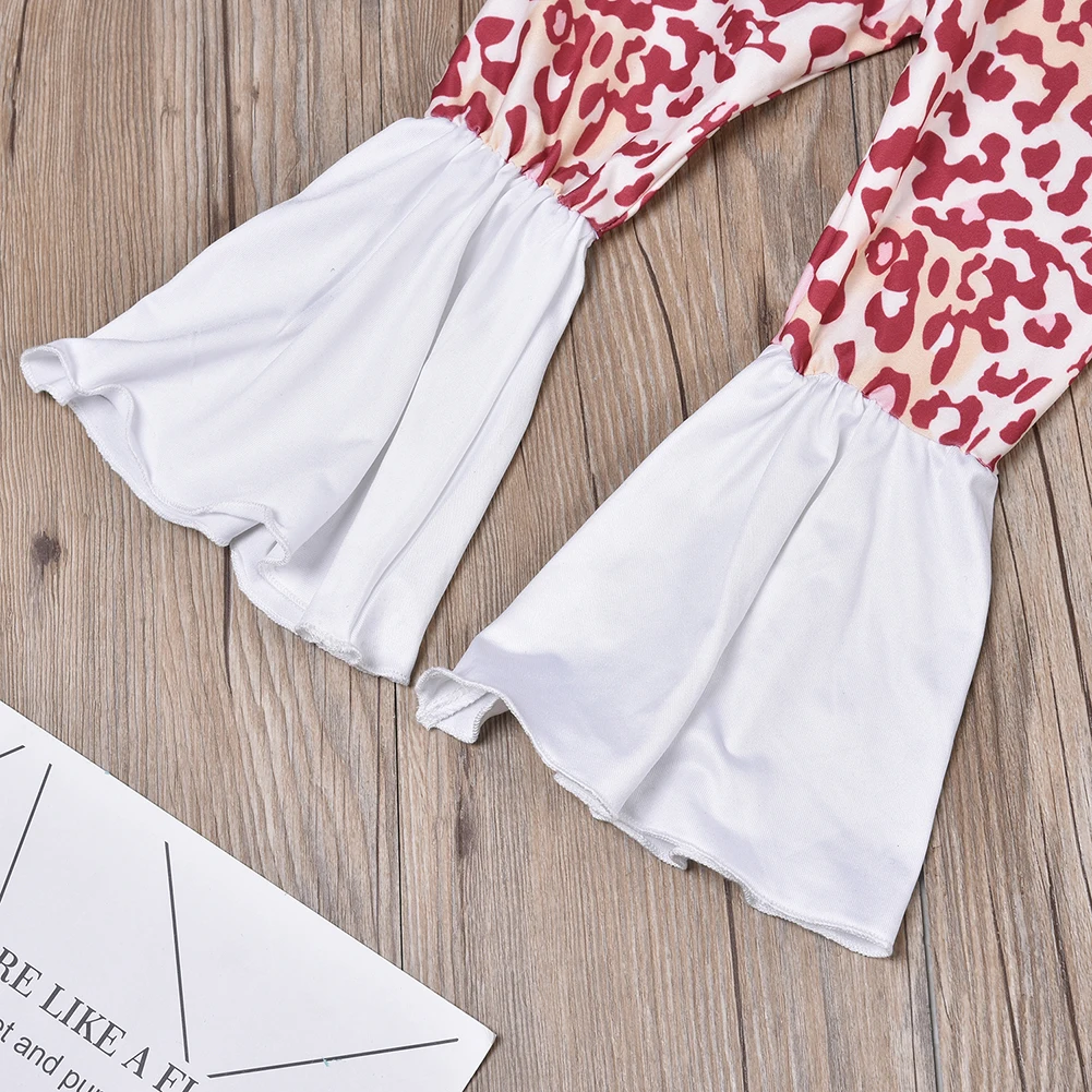 Комплект детской одежды из 2 предметов для девочек топ с коротким рукавом и брюки