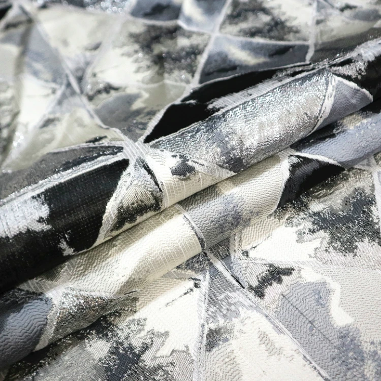 

Vintage gold silk yarn-dyed jacquard fabric elegant dress windbreaker jacket apparel fabric