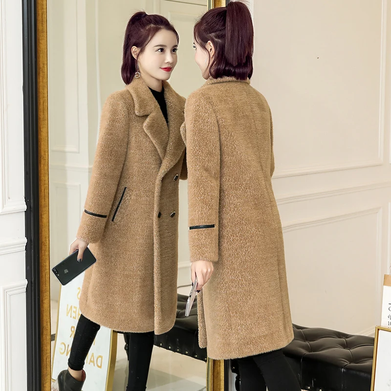 Youth Clothing for Female Fur Coat Winter Parkas Elegant Women Blazer Imitation Mink Cashmere Warm Jacket Factory Outlet 1971