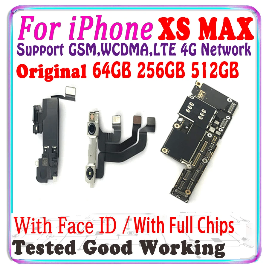 Материнская плата для iPhone XR XS MAX материнская с идентификацией по лицу работает