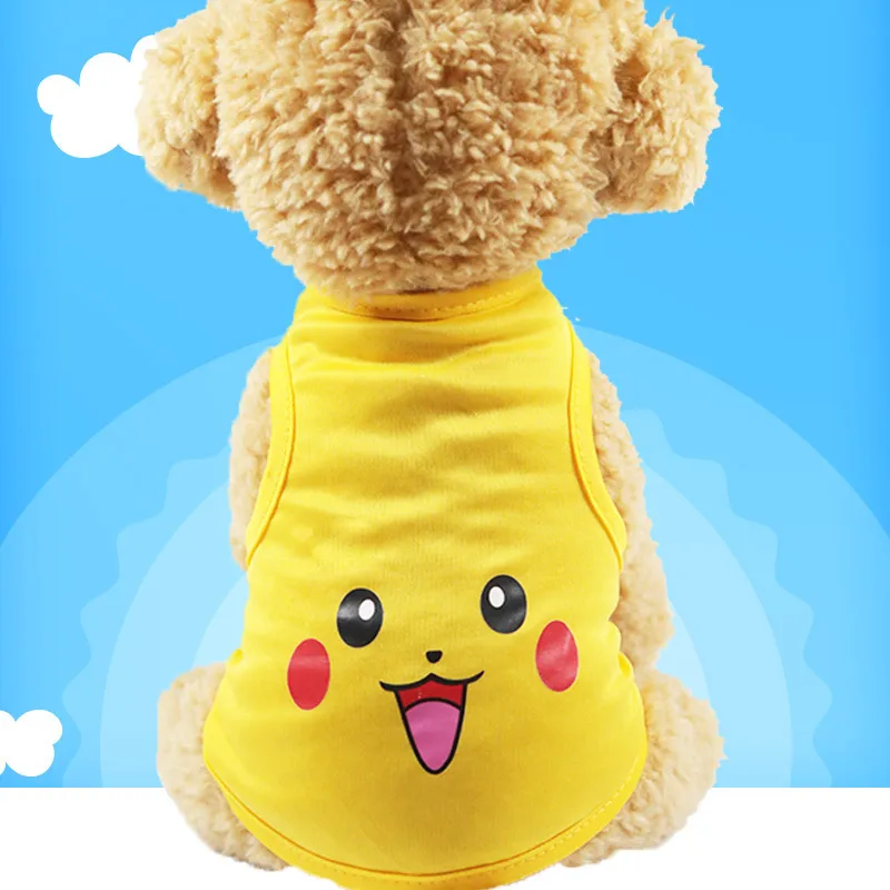 

New Fashion Cartoon Pet Dog Clothes For Small Dogs T-shirt Funny Puppy Summer Clothes Yorkshire Chihuahua Pomeranian Spitz Vest