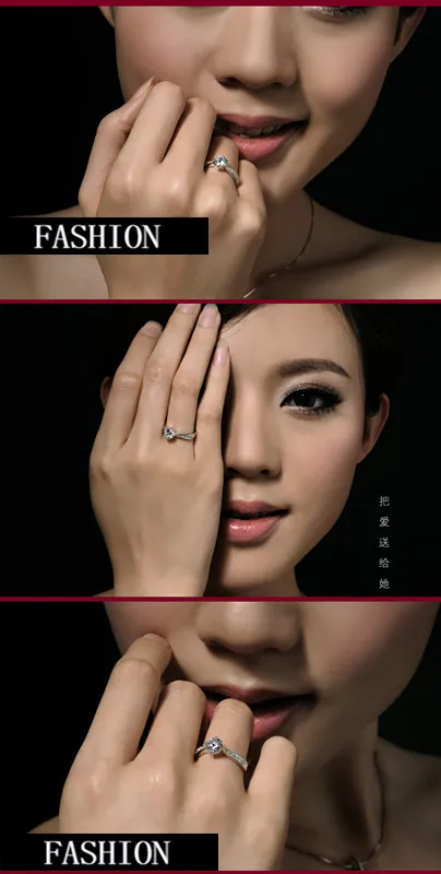 

100% Real S925 Sterling Silver Natural Diamond Rings for Women Fine Solid Silver 925 Wedding Jewelry Anillos Ring