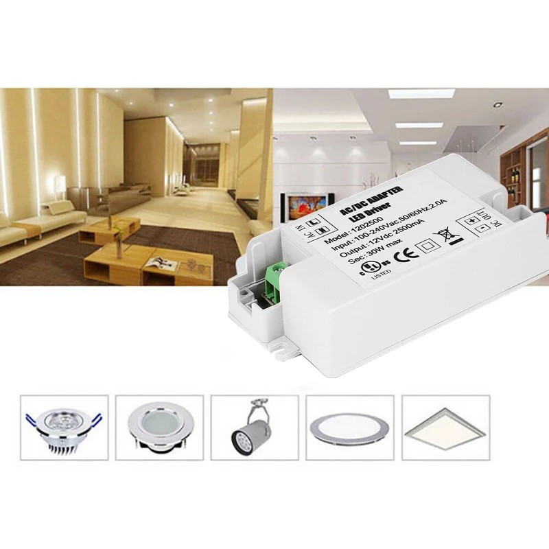 Светодиодный драйвер 12 В с защитой от перегрузки по току источник питания чехлом