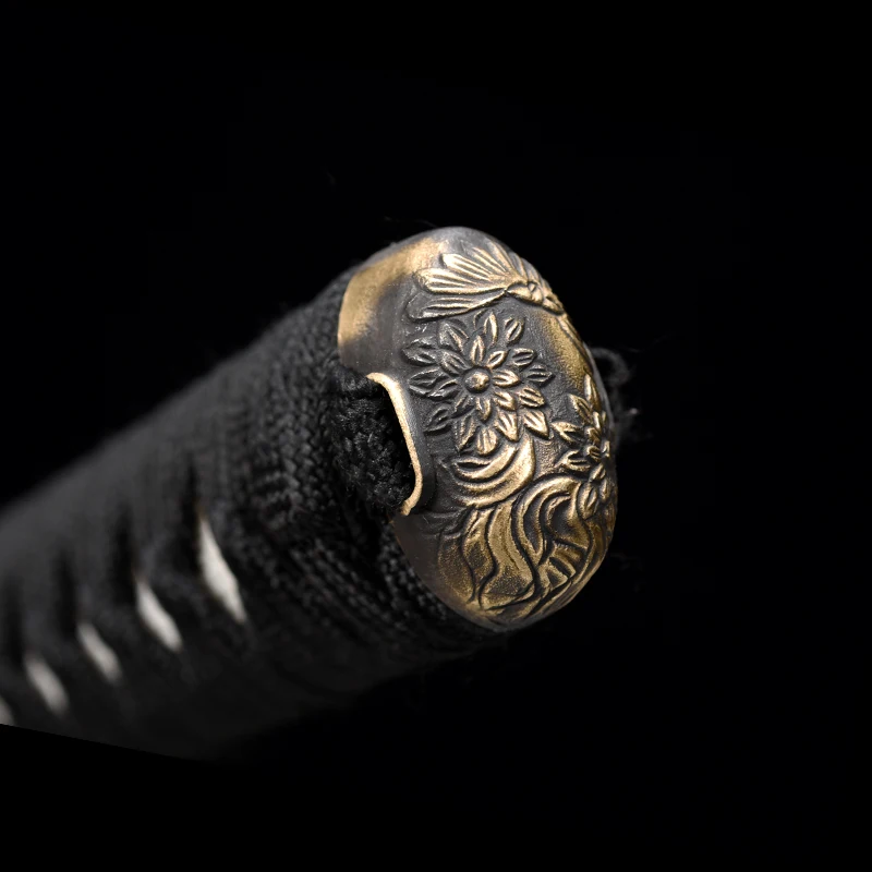 

Handmade Quality Japanese Sword Samurai Katana Very Sharp Clay Tempered 1095 Steel Real Hamon Blade Saber Can Be Cut Bamboo