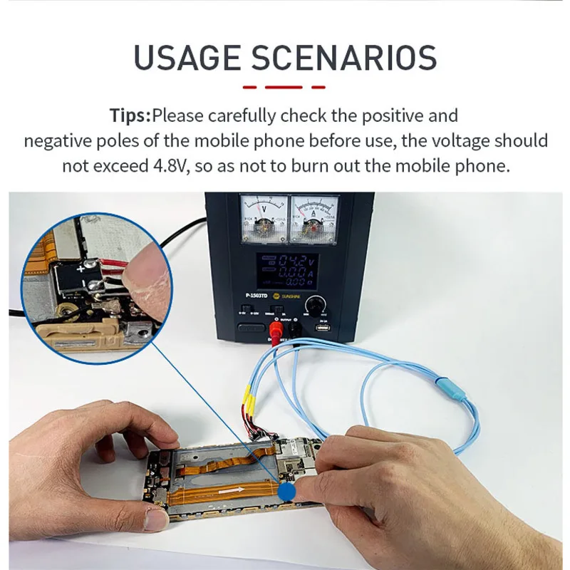 sunshine ss 905f for android huawei samsung xiaomi vivo oppo power supply test cable mobile phone boot line repair test cord free global shipping