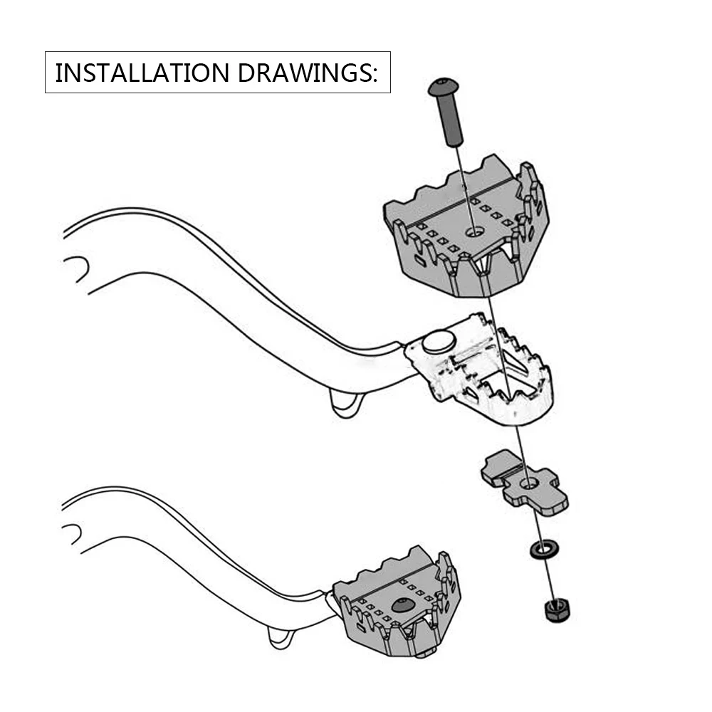 

For YAMAHA TENERE 700 Tenere700 T7 T700 Brake Lever Extension pedal step tip plate enlarge extender 2020