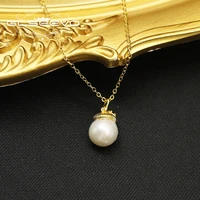 glseevo simple small insect sterling silver natural freshwater pearl necklace woman fashion exquisite jewelry gn0313