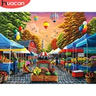Алмазная мозаика HUACAN 5D, уличный пейзаж, сделай сам, алмазная живопись, магазин, полный набор для вышивки