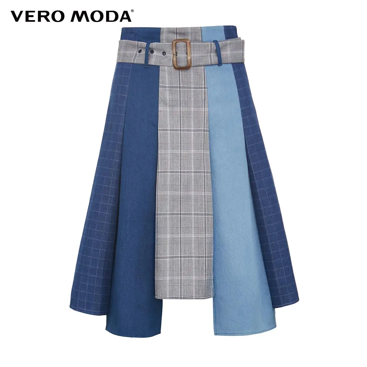 

Vero Moda Women Vintage Plaid Assorted Color Asymmetric Denim High Waist Skirt | 320137502