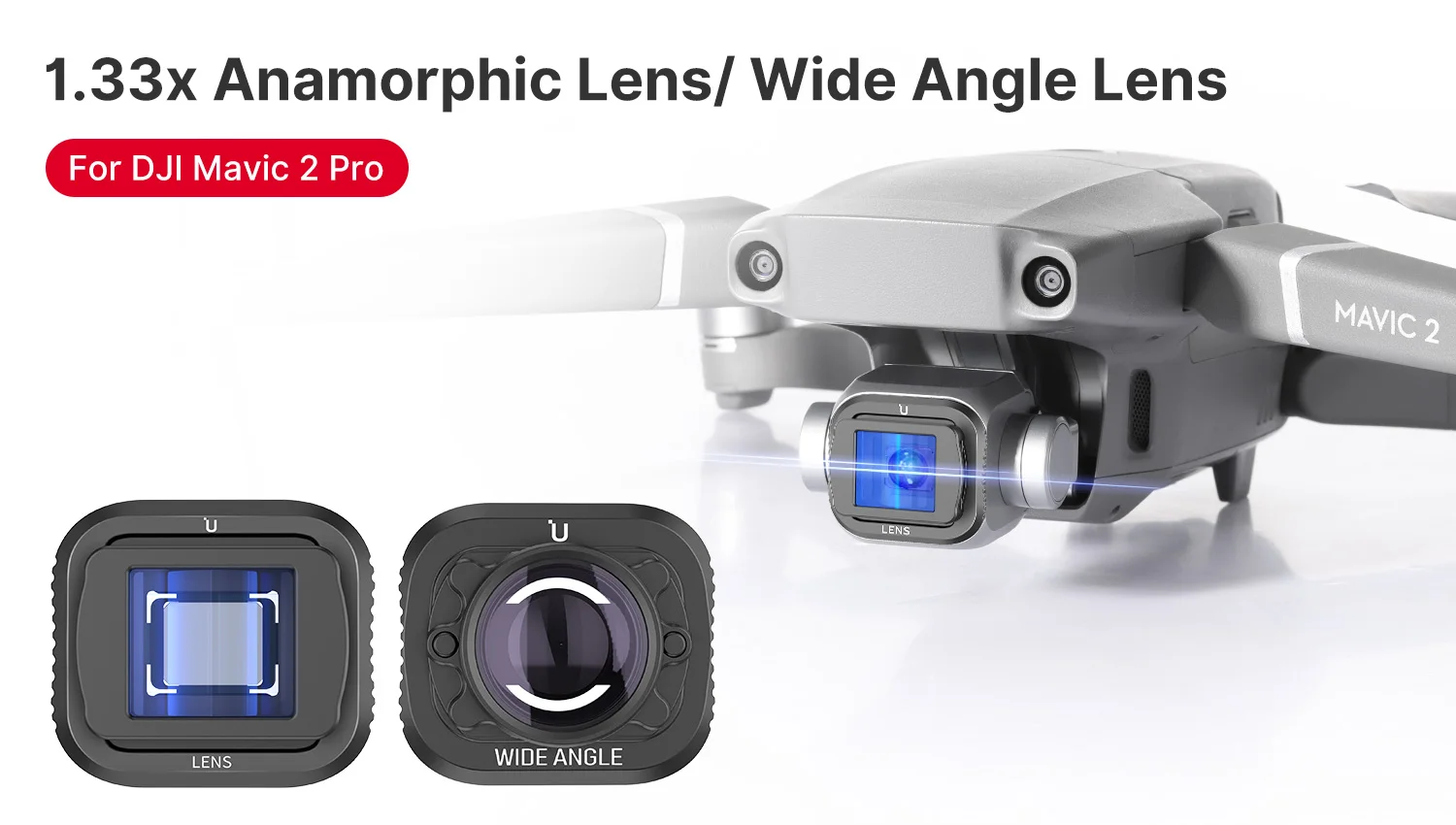 Ulanzi DR 09 широкоугольный объектив 1.33X анаморфный для DJI Mavic 2 Pro аэрофотосъемка