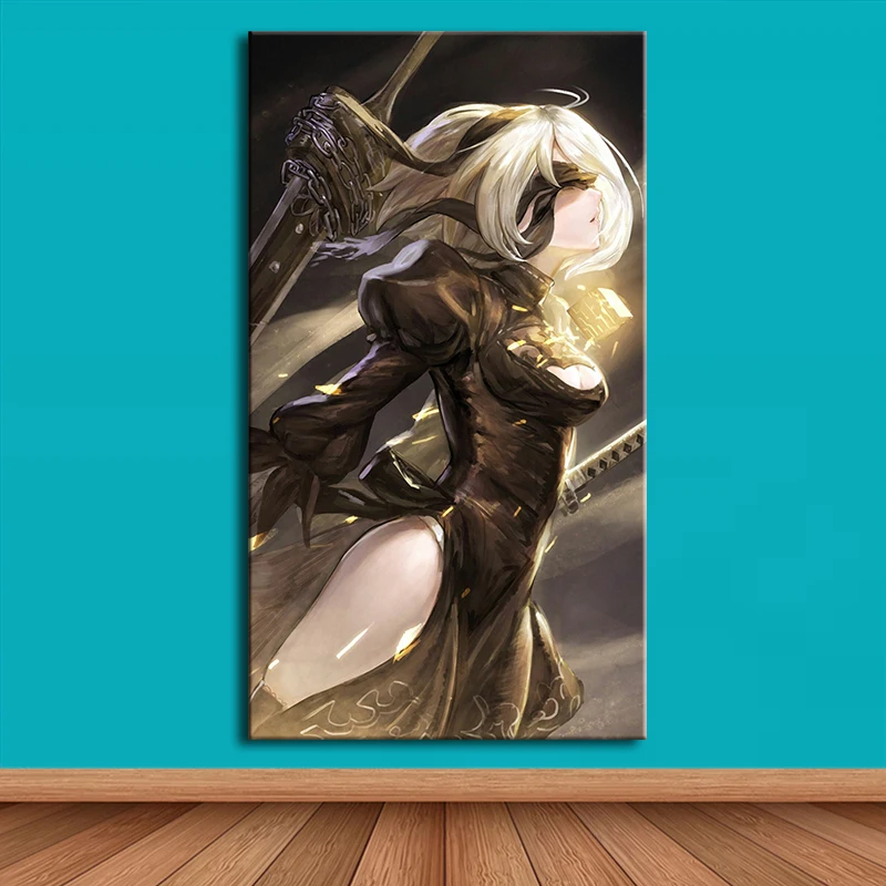 Художественная печать NieR Automata 2B плакат YoRHa No.2 Тип B на холсте плаката