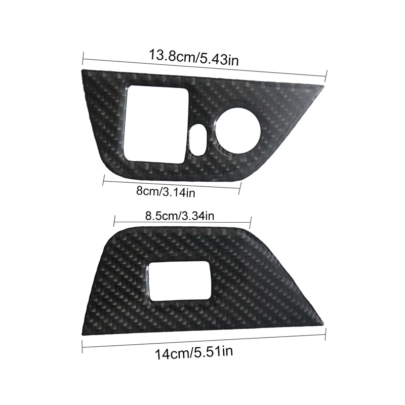 For BMW Z4 2003-08 Car Accessories Car Decoration Stickers Carbon Fiber Cover Trim Door Control Type A 2PCS