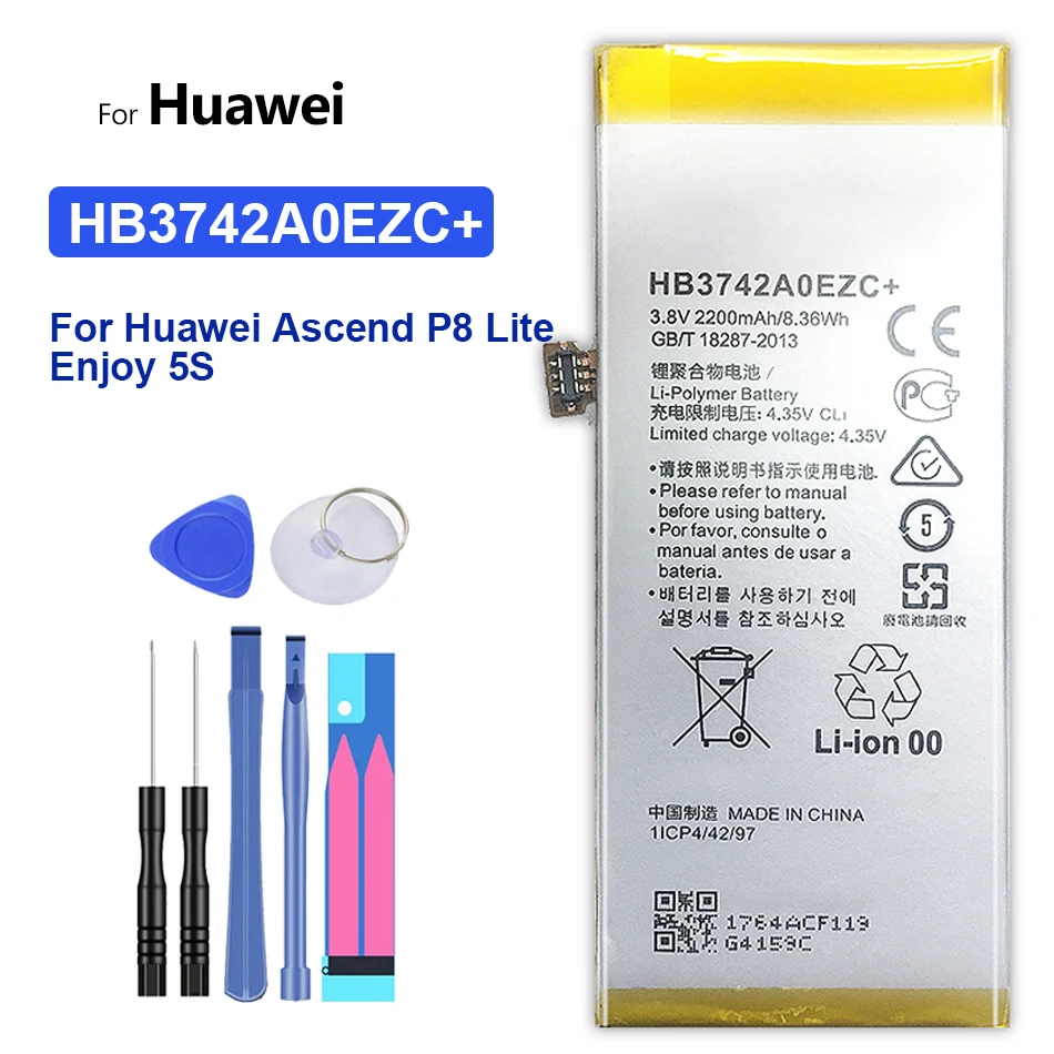 

3900mAh HB3742A0EZC+ Battery for Huawei Ascend P8 Lite P8Lite GR3 2016 TAG-L21 L22 L23 L01 L03 L13 ALE-L21 ALE-L23 ALE-L02 UL00