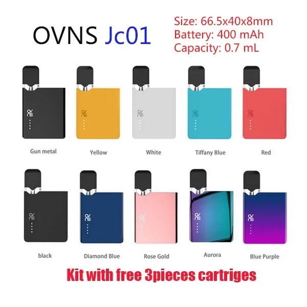 Оригинальная электронная сигарета ovns Jc01 с наконечником плеера и 4 панелями