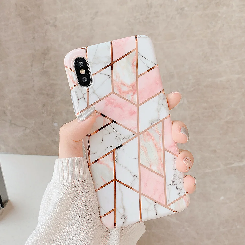 Чехол для телефона SUYACS Fantasy Dream marble для iPhone 11 Pro Max 7 8 Plus X XR XS Max 6 6S гальванический геометрический мягкий чехол-накладка - Color: y