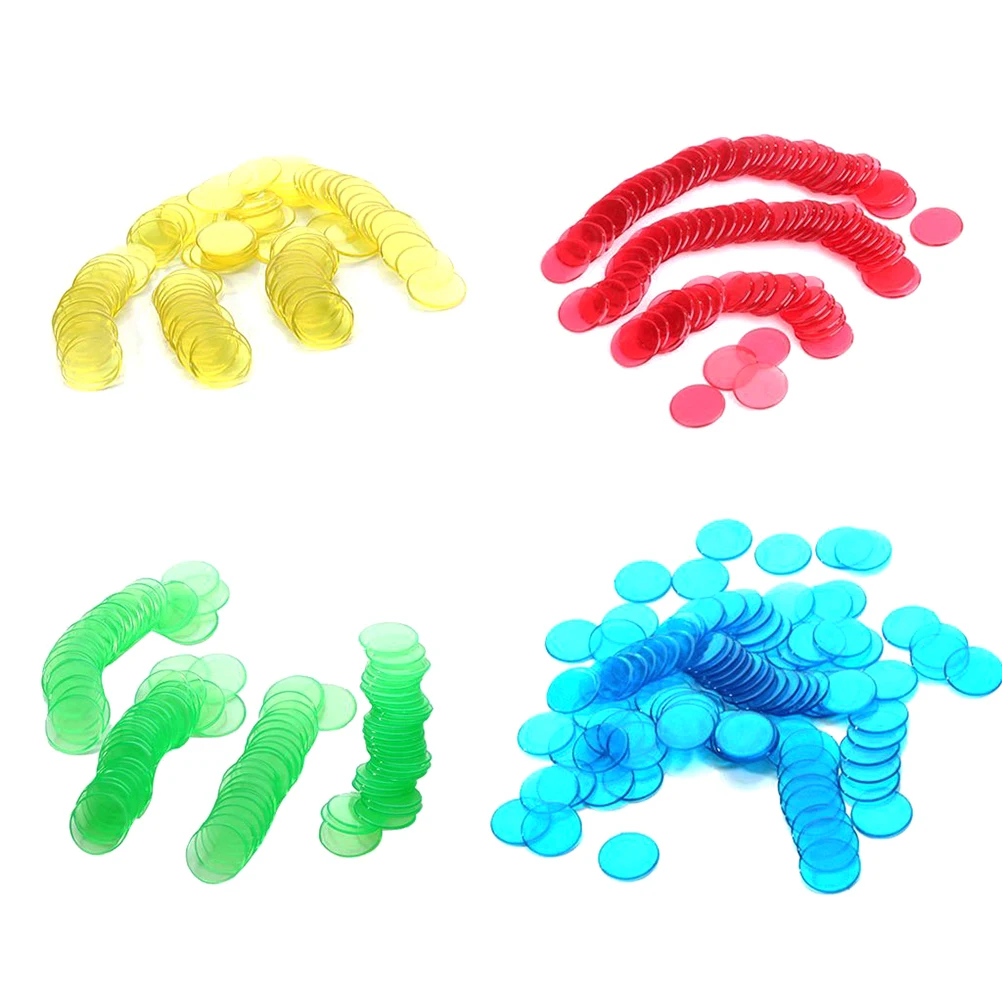 20/30/40/80pcs Transparent Counters Counting Bingo Chips Plastic Markers Bingo Supplies Poker Chips Casino Bingo Markers Token