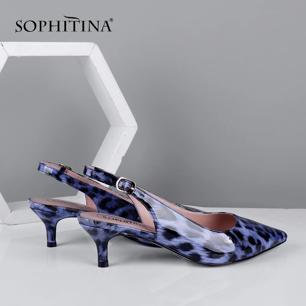 SOPHITINA/Новые летние женские туфли лодочки Модная обувь с острым носком на тонком