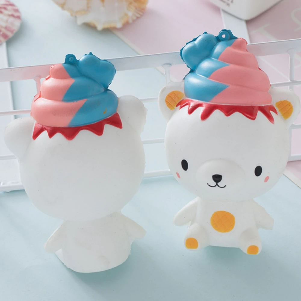 

Colorful Fun Q Poo Bear Squeeze Toy Slow Rising Cartoon Doll Soft Straps Stress Relief Pandas Scented Xmas Gift Toy for Children