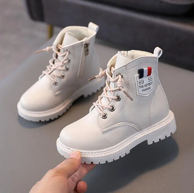 

Kids Leather Boots Boys Shoes Spring Autumn PU Leather Children Boots Fashion Toddler Martin Boots Warm Winter Boots kids shoes