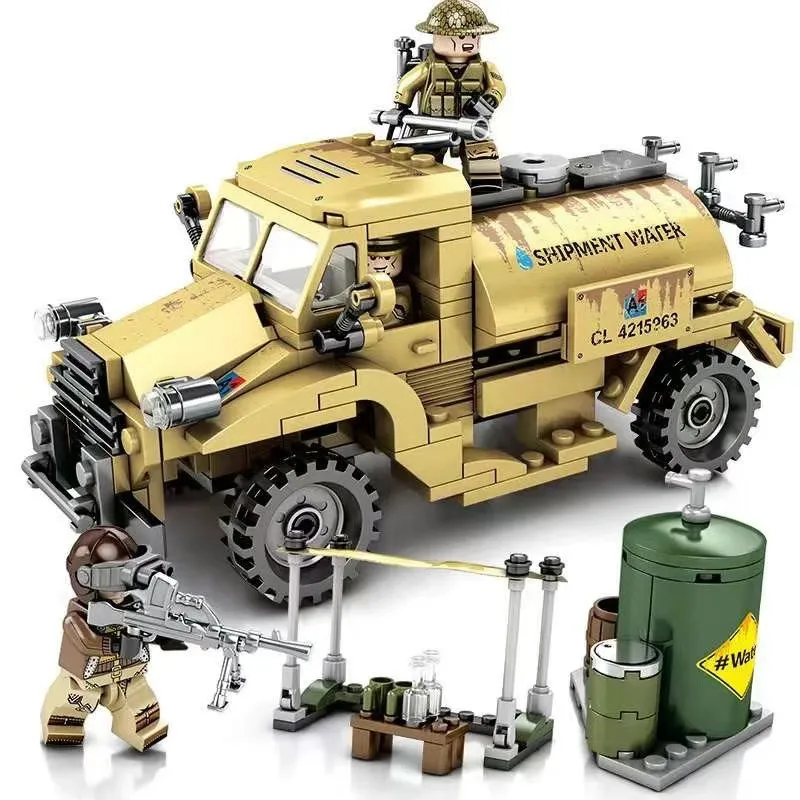 

North Africa Fidget Toy Campaign Spitfire Fighter Plane Soldier Airplane Bricks Kids Explosive Military Suit Building Blocks