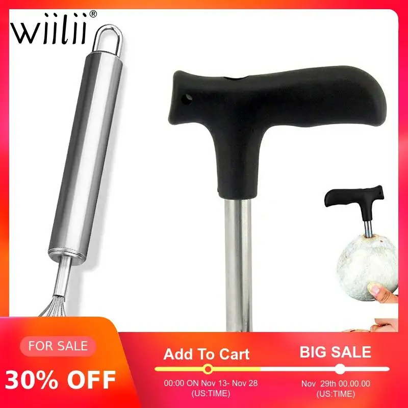 Открывалка для кокосового сока 2 шт. инструменты удаления мяса с соломенным