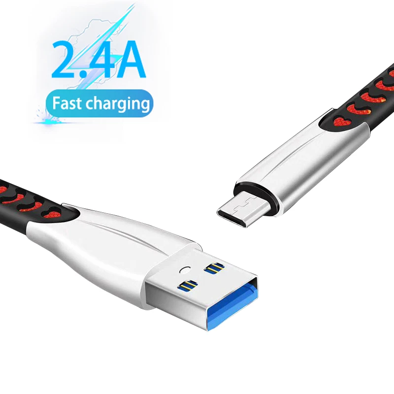 Кабель USB Type C 25 см для Samsung Android короткий кабель быстрой зарядки 2 4 А зарядный Micro