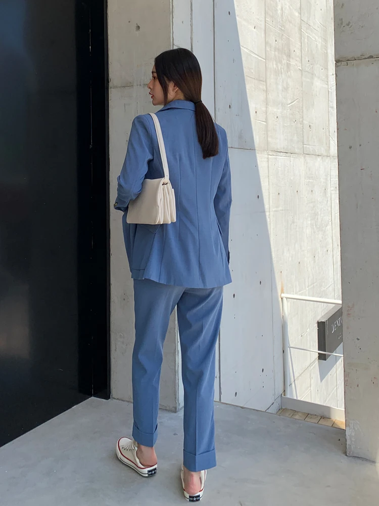 Женский пиджак блейзер модный офисный костюм из двух предметов осенне-Весенняя