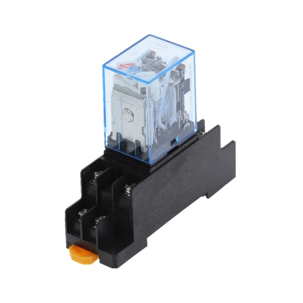 MY2N-J катушки DPDT электромагнитный Мощность реле постоянного тока 12V 24V / AC 110V 220V 8 Pin