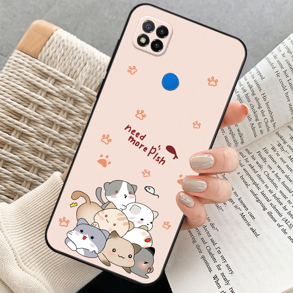 Чехол для Redmi 9C NFC мягкий ударопрочный чехол телефона Xiaomi силиконовый бампер из