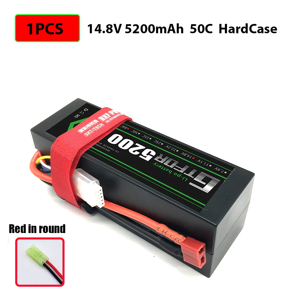1PCS5200HARDRED 2S 3S 4S 5200mAh 6000mAh 7000MAH 7,4 V 11,1 V 14,8 V 50C 60C 100C 120C GTFDR Lipo батарея для X-MAXX E-REVO RC автомобилей Лодка Дрон - Цвет: 1PCS5200HARDRED