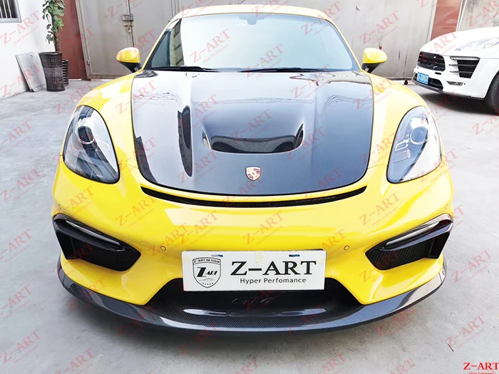 2016 2019 Z ART 718 сухой углеродное волокно передний капот для Porsche Boxster передняя крышка