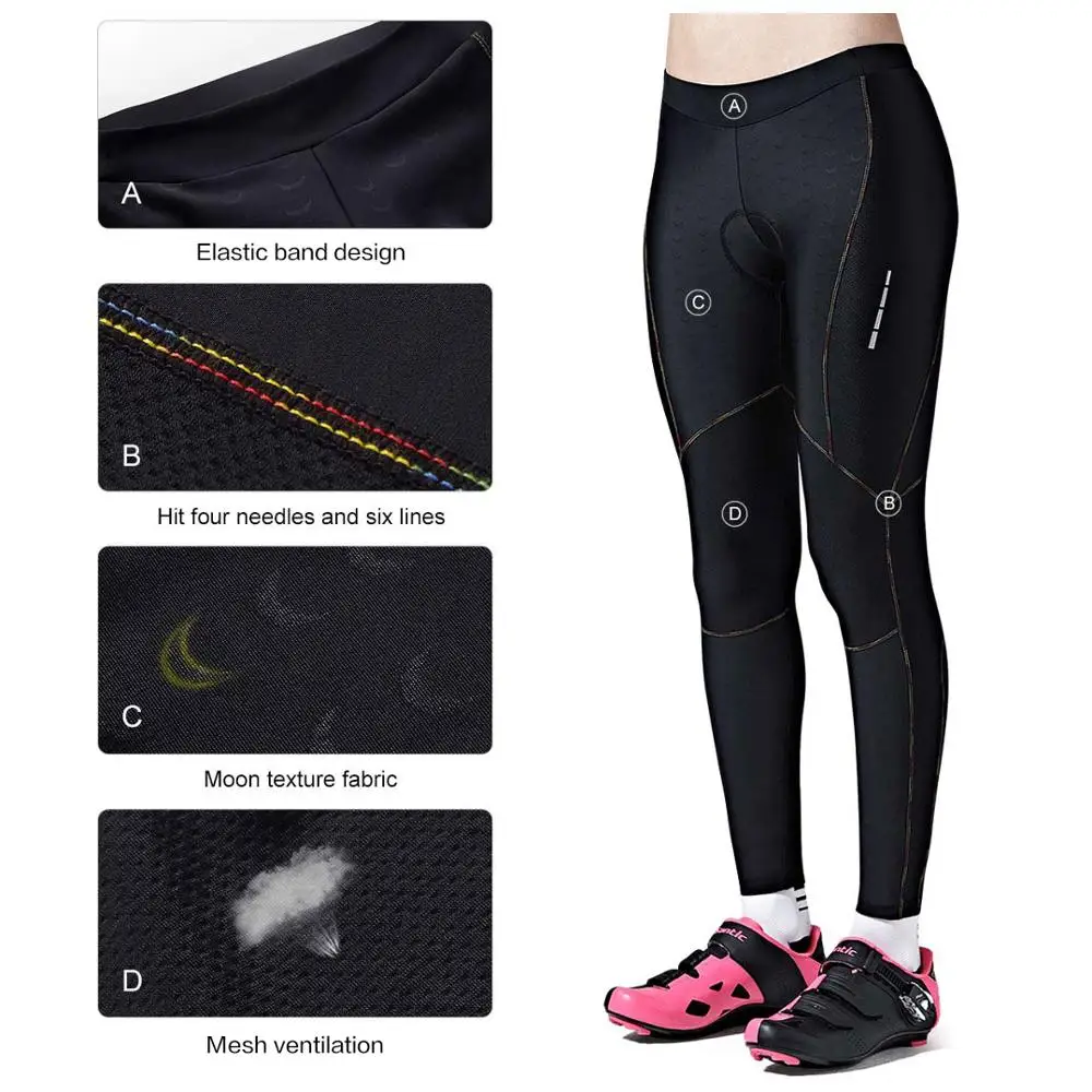 Santic женские велосипедные брюки Pro Fit Coolmax 4D Pad противоударные демисезонные длинные