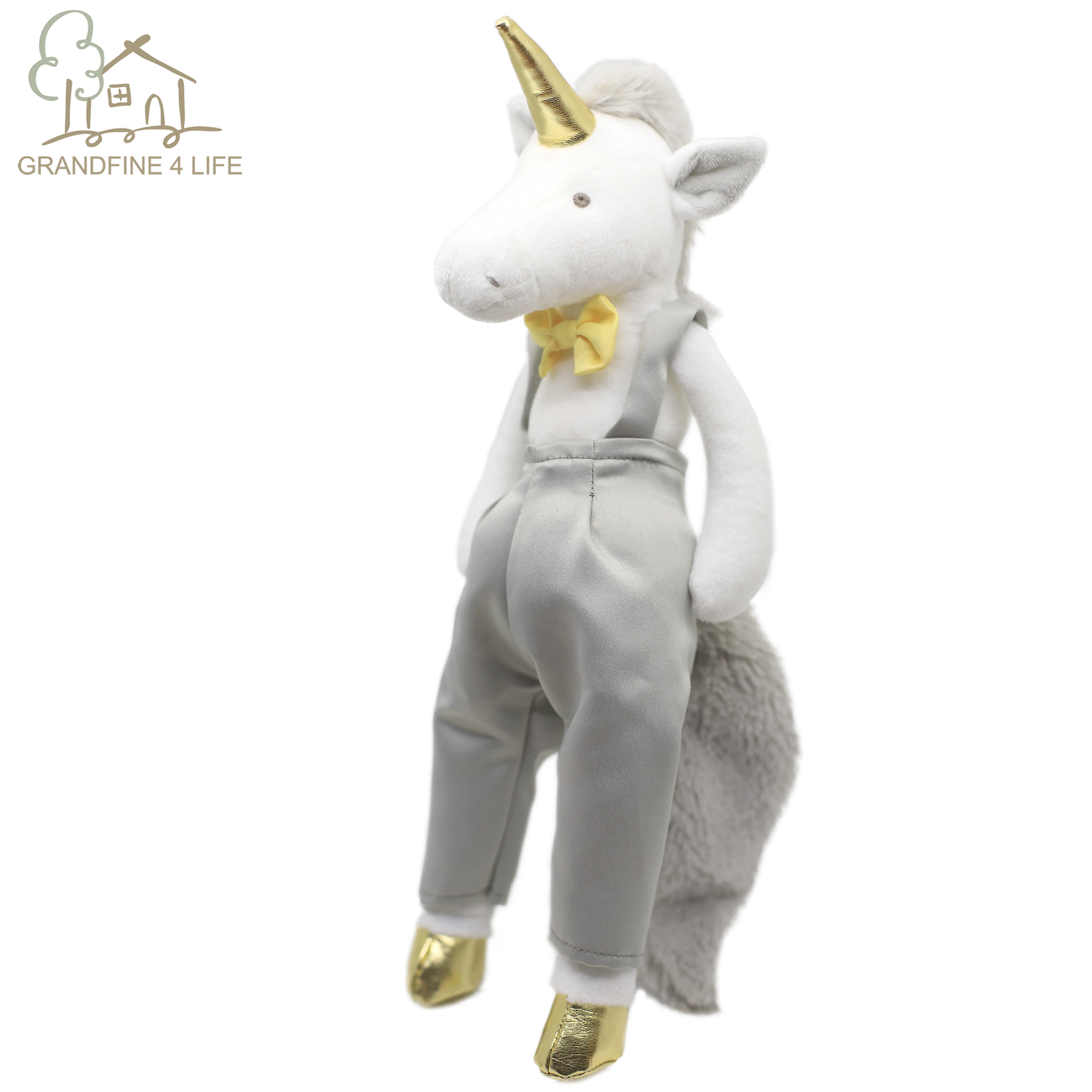 Роскошный Единорог мальчик плюшевые игрушки с нарядом модная мягкая кукла для