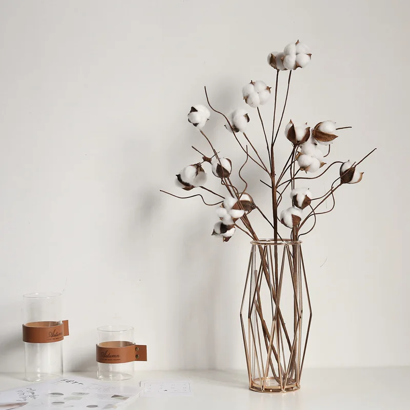 Искусственные цветы из натурального высушенного хлопка 6 цветов|Искусственные и