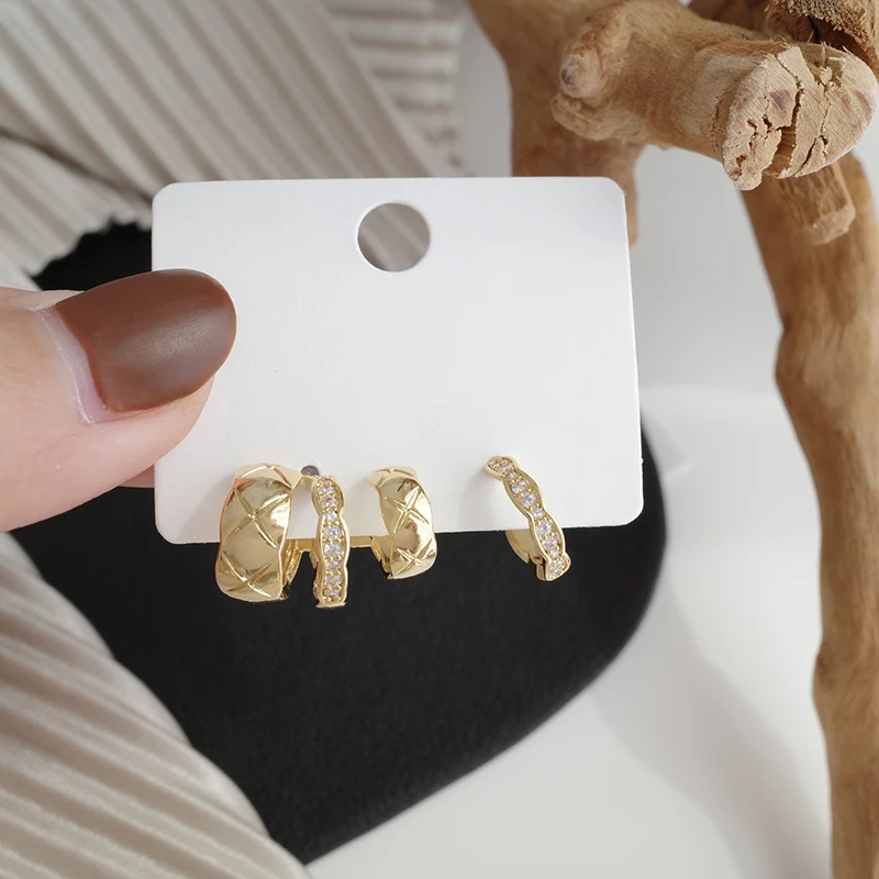 2020 золотые Асимметричные геометрические круглые Спиральные серьги-гвоздики с